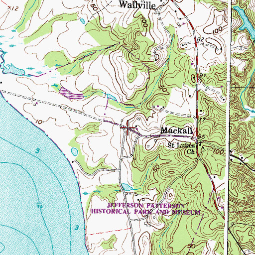 Topographic Map of Patterson Park, MD
