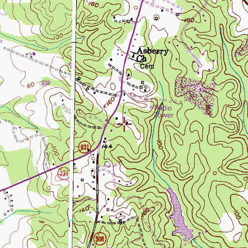 Topographic Map of Patuxent Woods, MD
