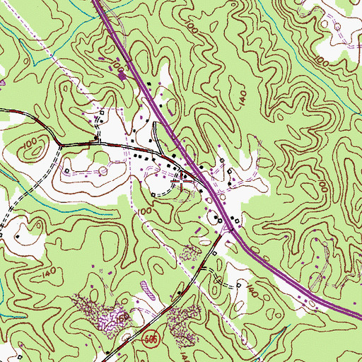 Topographic Map of Pine Trailer Park, MD