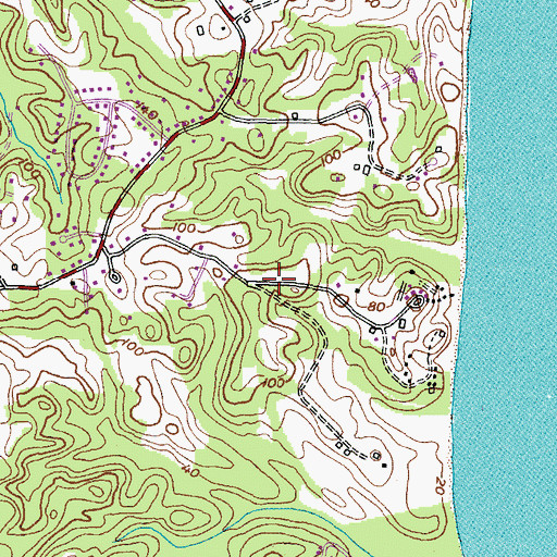 Topographic Map of Pine View Estates, MD
