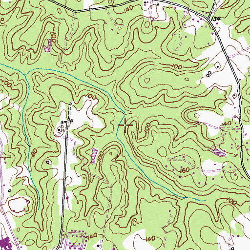Topographic Map of Queensberry, MD