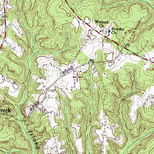 Topographic Map of Ross Woods, MD