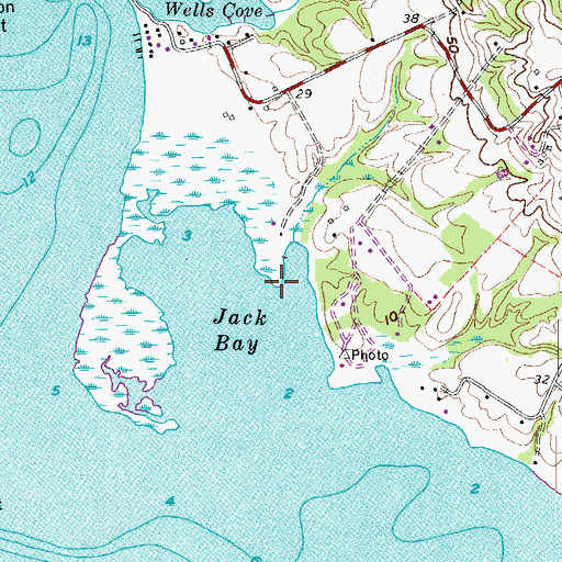 Topographic Map of Smith Point, MD