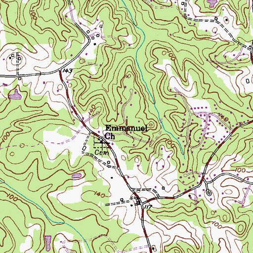 Topographic Map of Tanglewood, MD