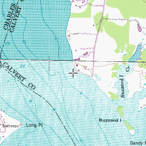 Topographic Map of Turkey Buzzard Point, MD