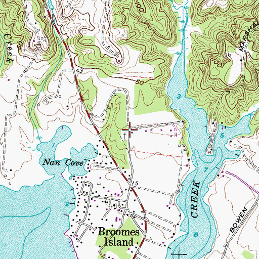 Topographic Map of Wesleyan Cemetery, MD