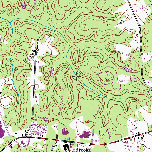 Topographic Map of Willowbrook Hills, MD