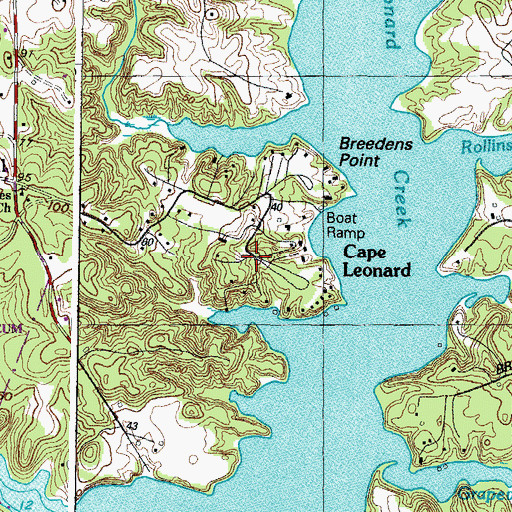 Topographic Map of Cape Leonard, MD