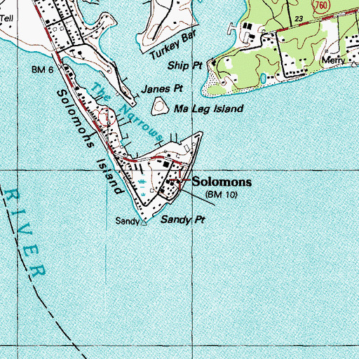 Topographic Map of Chesapeake Biological Laboratory, MD