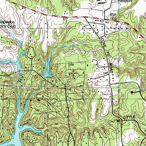Topographic Map of Chesapeake Cove Estates, MD