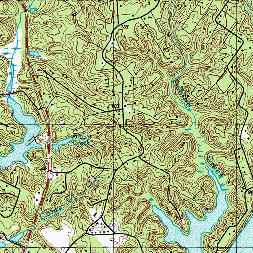 Topographic Map of Chesapeake Ranch Estates, MD