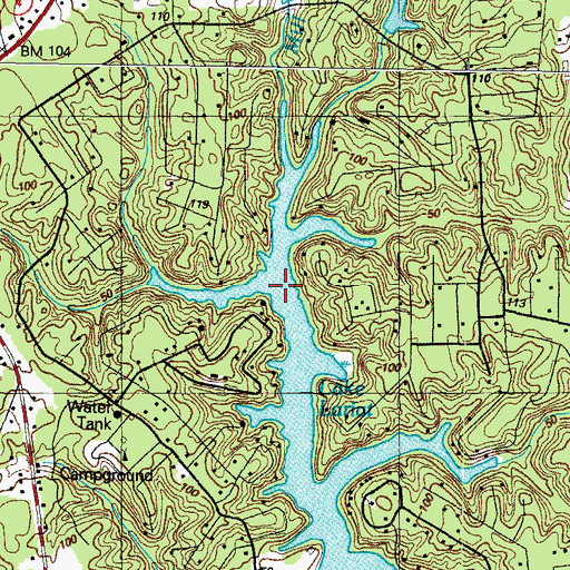 Topographic Map of Cleve Branch, MD