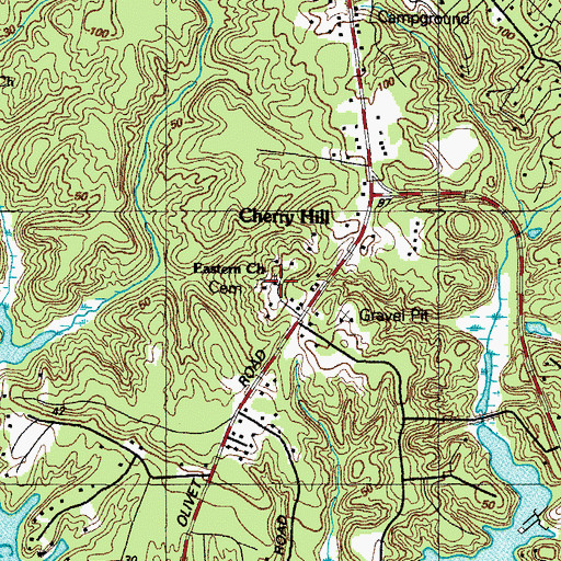 Topographic Map of Eastern Church, MD