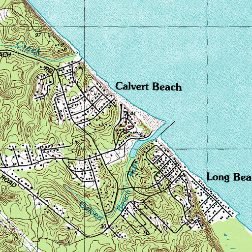 Topographic Map of Flag Harbor, MD