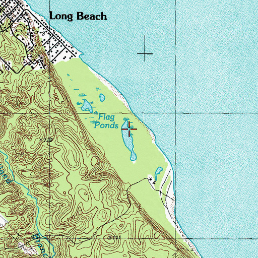 Topographic Map of Flag Ponds Park, MD