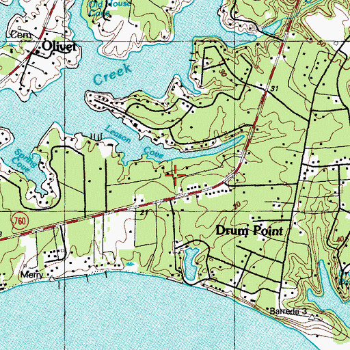 Topographic Map of Harbor Light Beach, MD