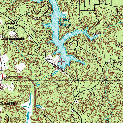 Topographic Map of Lake Lariat, MD