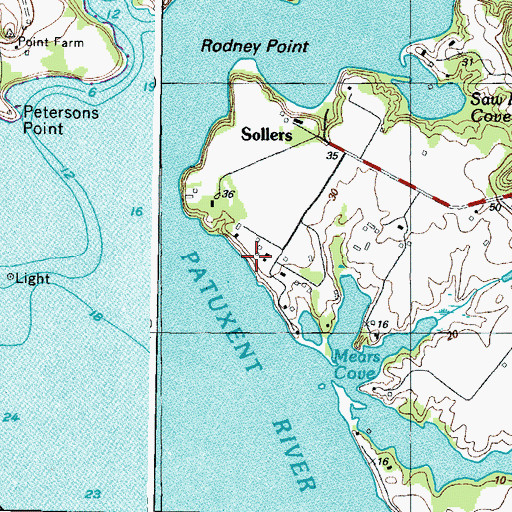 Topographic Map of Nutts Cliffs, MD