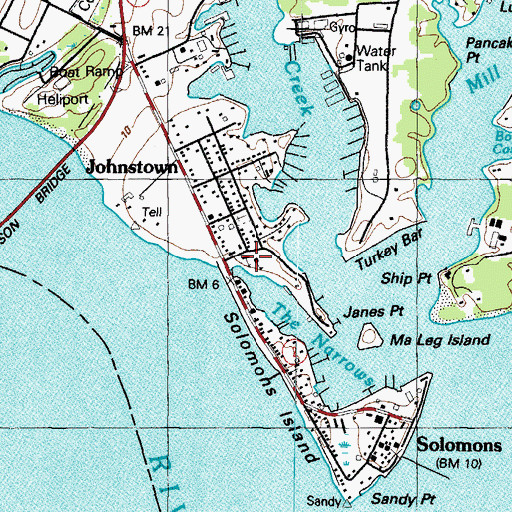 Topographic Map of Our Lady Star of the Sea School, MD