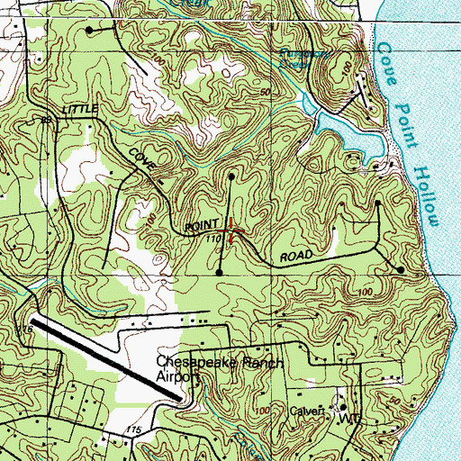 Topographic Map of Park Chesapeake, MD