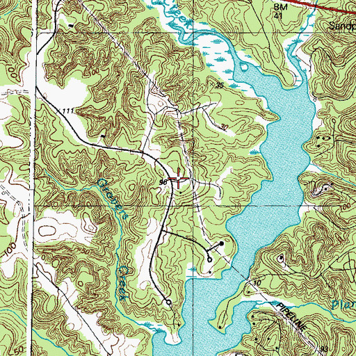 Topographic Map of Saint Leonard Shores, MD
