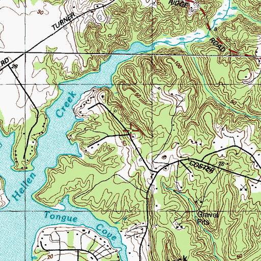 Topographic Map of Trueman Pointe, MD