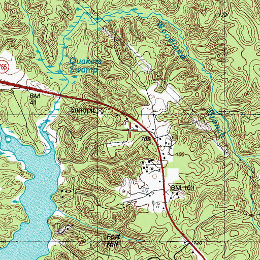 Topographic Map of Walnut Cove, MD