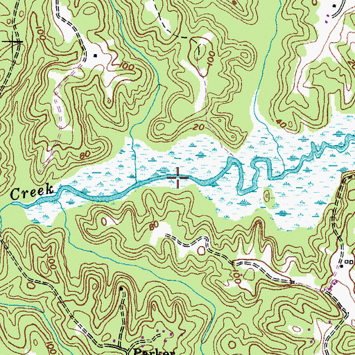 Topographic Map of Calvert County, MD