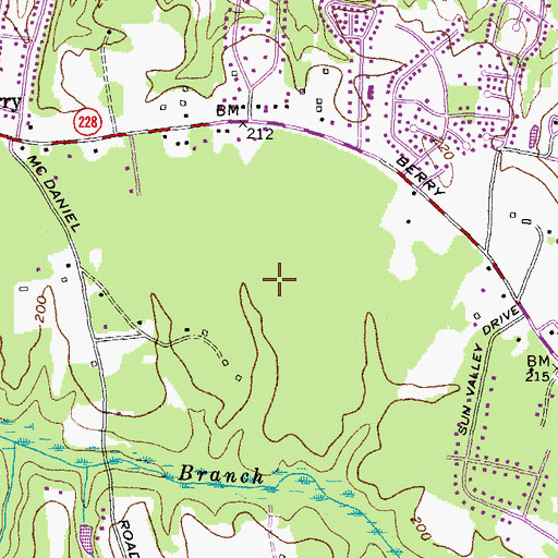 Topographic Map of Ashford, MD