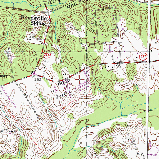 Topographic Map of Avon Crest, MD