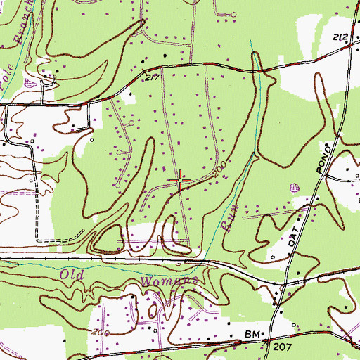 Topographic Map of Billingsley Park, MD