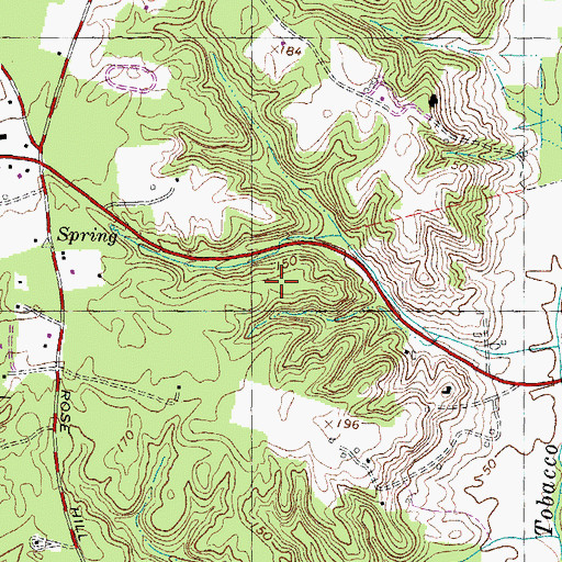Topographic Map of Caernarvon Woods, MD