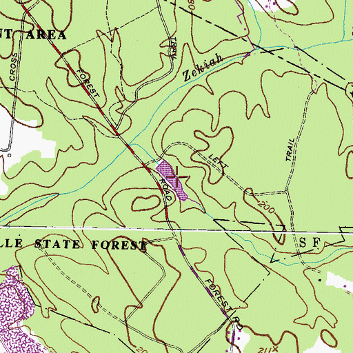 Topographic Map of Cedarville Pond, MD