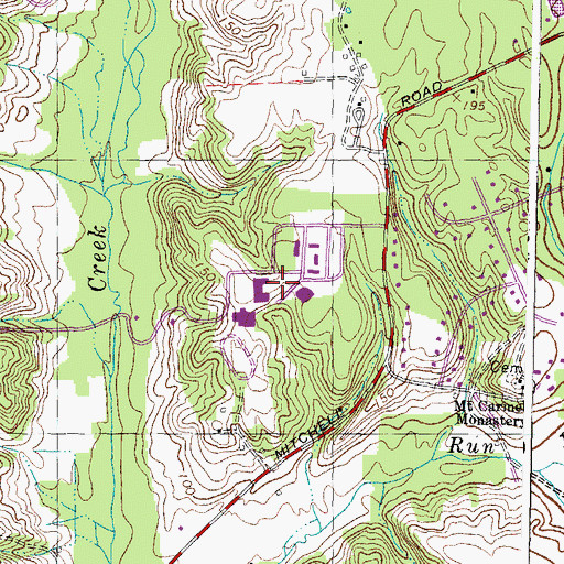 Topographic Map of Charles County Community College, MD