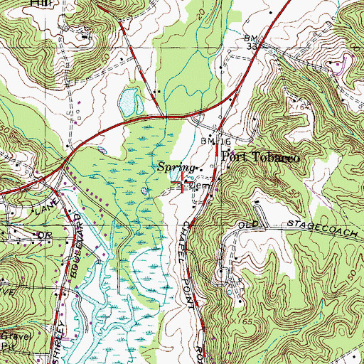 Topographic Map of Charles County Museum, MD