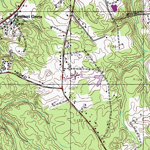 Topographic Map of Charleston Gardens, MD