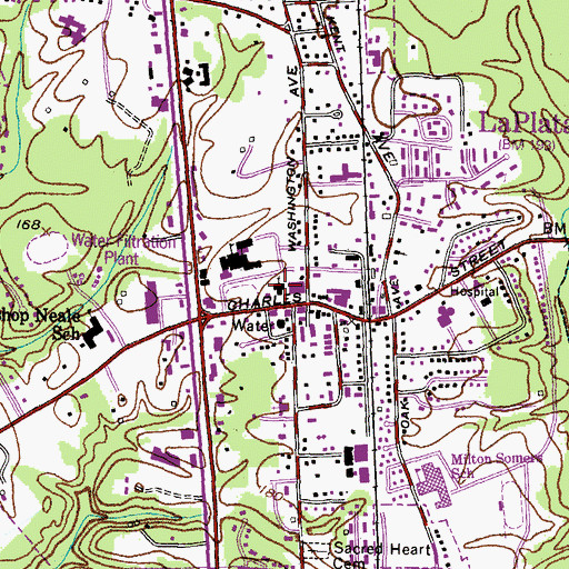 Topographic Map of Christ Episcopal Church, MD