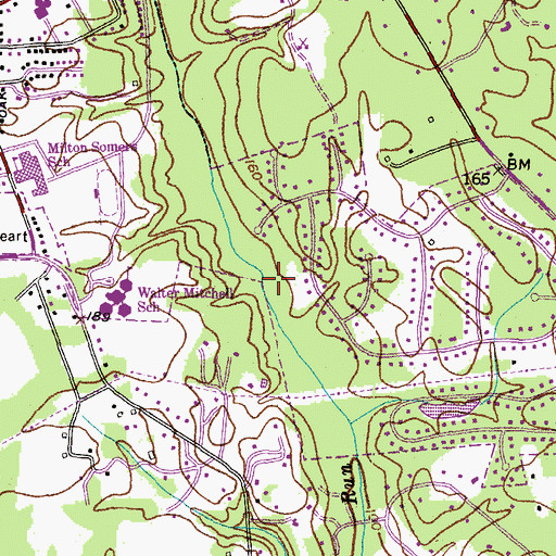 Topographic Map of Clark Run Nature Area, MD