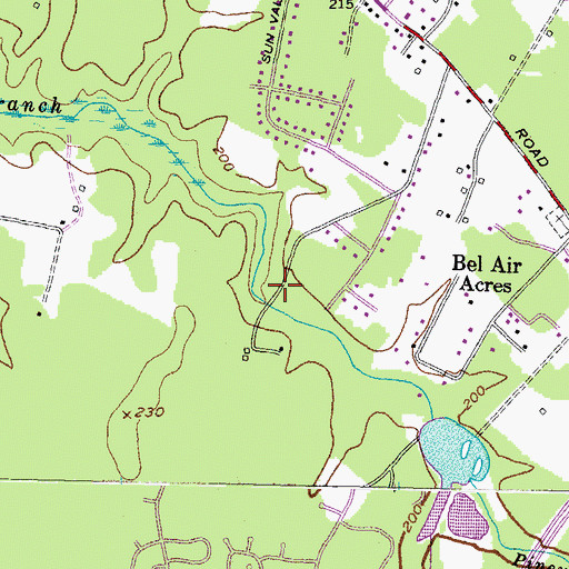 Topographic Map of Constitution Hills, MD