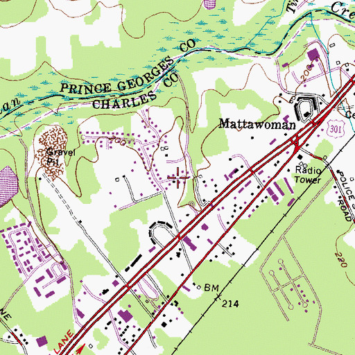 Topographic Map of Delight, MD