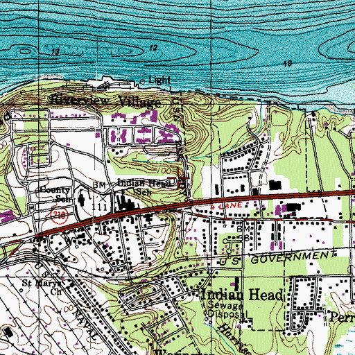 Topographic Map of Diffenbach Court Park, MD
