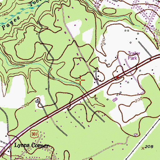 Topographic Map of Faith Baptist Church, MD