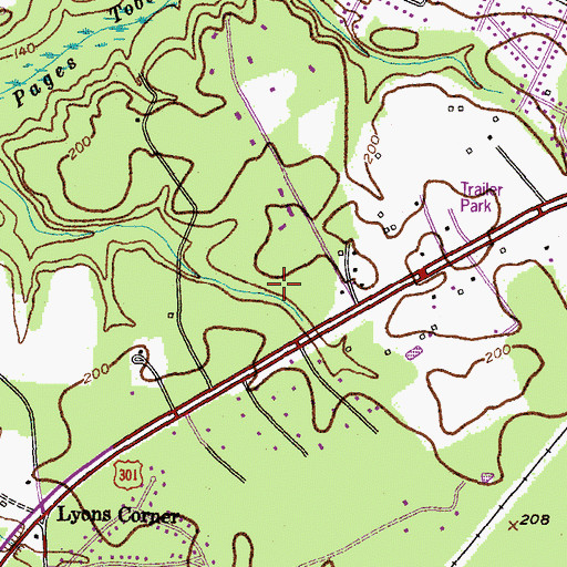 Topographic Map of Faith Baptist School, MD