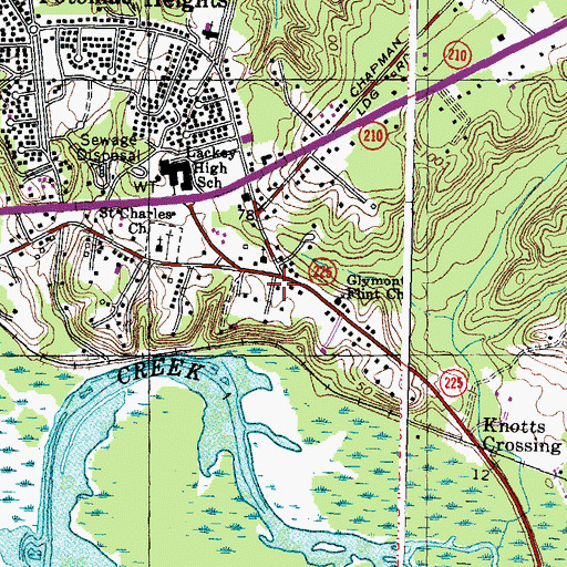 Topographic Map of Glymont Medical Building, MD