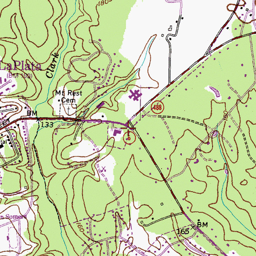 Topographic Map of Grace Lutheran Church, MD