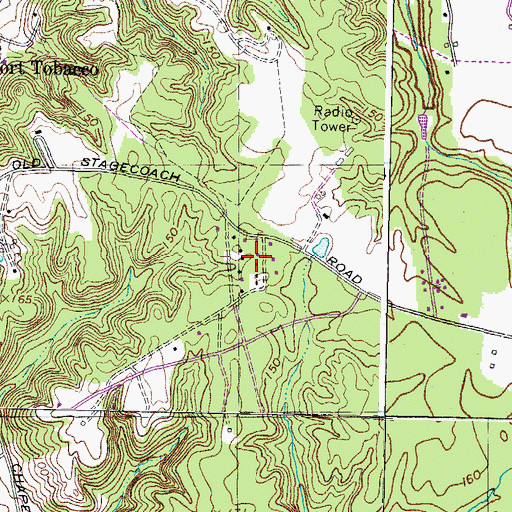 Topographic Map of Highland Estates, MD