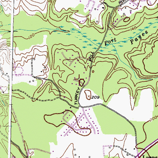 Topographic Map of Hillwood, MD