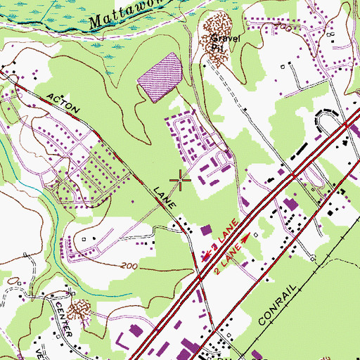 Topographic Map of Holly Station, MD