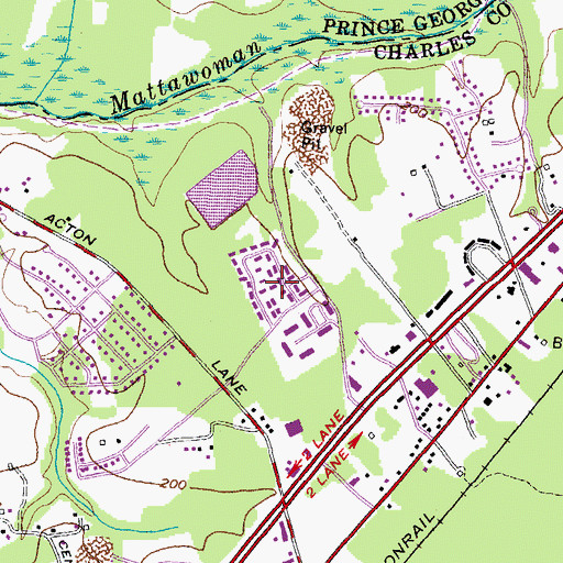 Topographic Map of Holly Tree Park, MD