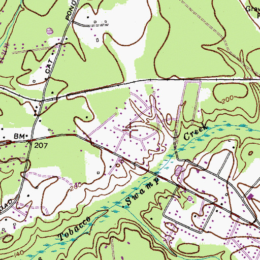 Topographic Map of Hope Acres, MD